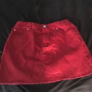 Red Forever 21 Mini Skirt
